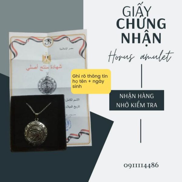 Chứng nhận Vòng Phong Thủy Horus