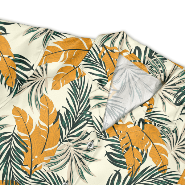 Áo sơ mi hoạ tiết Lá Vàng Hawaii mặc đi biển đi chơi