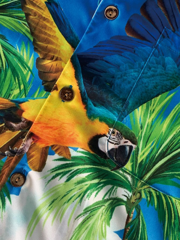 Áo Hawaii những chú vẹt sắc màu kì nghỉ đi biển nhiệt đới