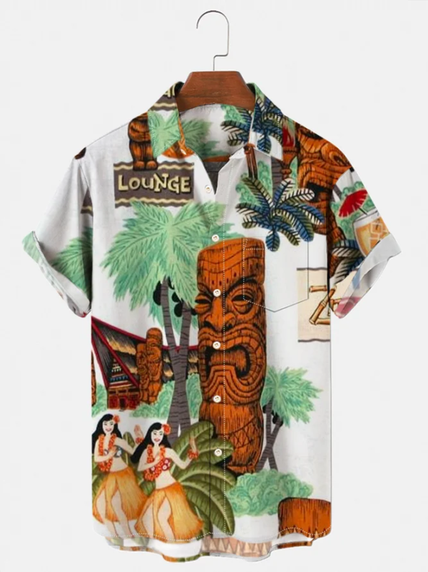 Áo sơ mi họa tiết vũ điệu Hawaii