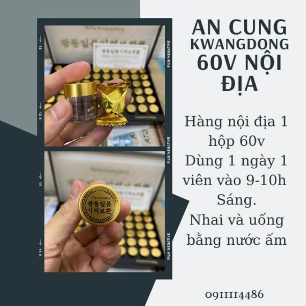 An Cung Ngưu Kwangdong Hộp Đen 60 Viên Nội Địa Hàn Quốc 4